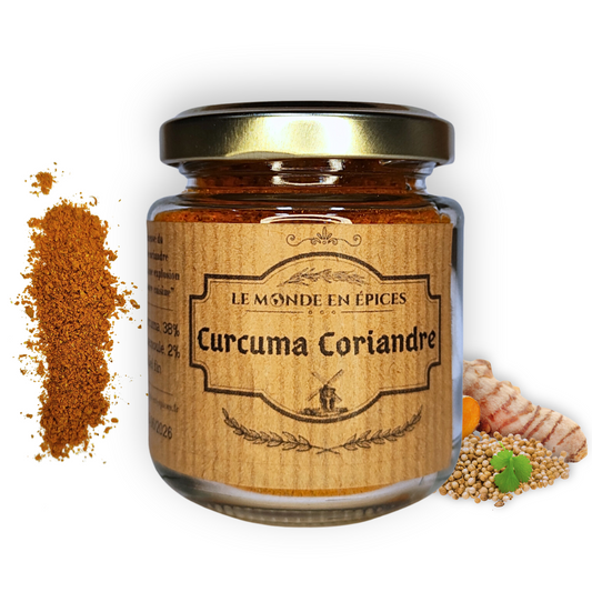 Curcuma Coriandre 70 g - Pot en verre