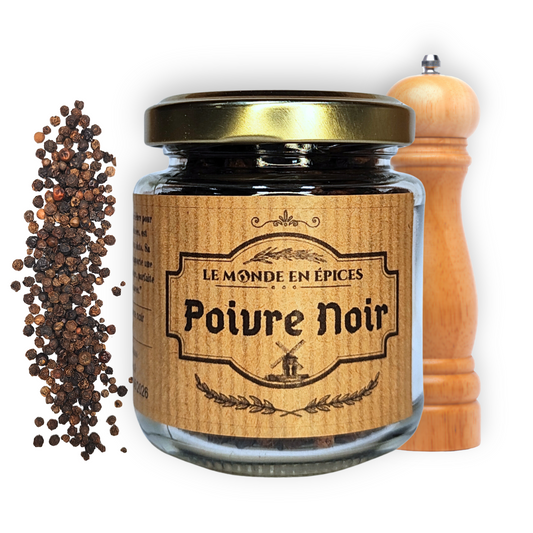 Poivre noir du Vietnam 65 g - Pot en verre